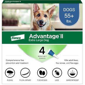 Advantage II XL Dog Vet-Recommended Flea Treatment & Prevention | Dogs Over 55 lbs. | 6-Month Supply