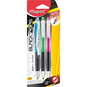 Maped 559553 3 قلم رصاص ميكانيكي أوتوماتيكي 0.5 مم تغليف نفطة