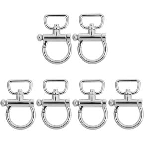 AmoSfun 6pcs حزام الكتف خطاف المقطع كروس سلسلة مقاطع bacle d حلبة الإكسسوارات محفظة المحفظة أجهزة التدوير حزام حلقة دائري