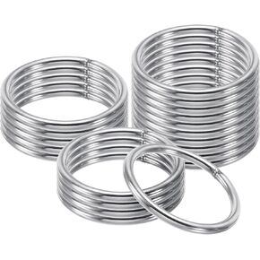 PATIKIL Metal O Rings 304 Stainless Steel Round Ring for Hardware Bag