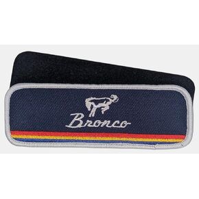 Ford Bronco Vintage Logo Patch 4.5 بوصة × 1.5 بوصة | رقعة ختم الحرارة للملابس ، سترة جان ، حقيبة ظهر سوداء ، قبعة ، سترات ، وأكثر من ذلك
