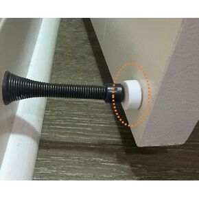 wAgi Doorstop Magnet, 2 Pack, 7-Second Install, White, Paintable, Attracts to existing Metal Spring Doorstop; for Hollow-core Interior Door; Adhesive Tape; Powerful Magnet, 4,000 Gauss Strength