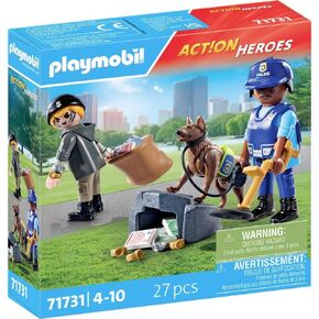 PLAYMOBIL PLL71731 Dog Policeman + Thief