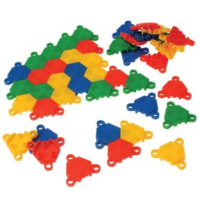 Playthings البناء 160 جهاز كمبيوتر. Hexis Flexi بأربعة ألوان زاهية تربط بين 1 1/2 "T. مادة مرنة لأعمار 3 سنوات وما فوق