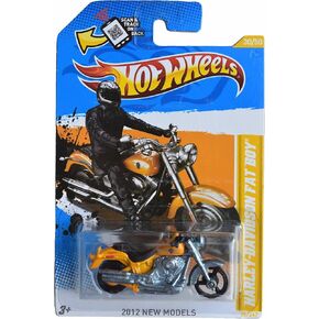 Mattel Hot Wheels Harley Davidson Fat Boy, 2012 New Models 30/50 [Yellow] 30/247