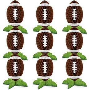 Containlol 9 Pcs Football Party Decorations Football Baseball Table Honeycomb Centerpieces Table Toppers for Sports Themed Birthday Party Supplies