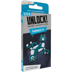 Space Cowboys Unlock! Short Adventures 8: Schrodinger's Cat - Immersive Escape Room Card Game for Kids and Adults, Ages 10+, 1-6 Players, 30 Minute Playtime, Made