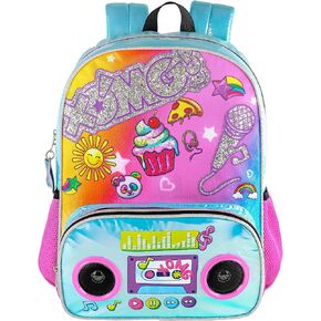 Fashion Angels XOMG POP! Backpack with Built-in Bluetooth Speakers in Turquoise – Adjustable Straps, Spacious Compartments, Lightweight, Official XOMG POP! Merchandise, Perfect for Kids & Tweens