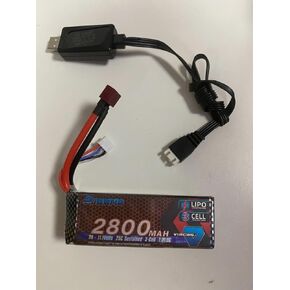 AMORIL 3S 2800mah Lipo Battery Pack 11.1V 25C with T Plug for RC car and Remore Control Truck (1 pc)