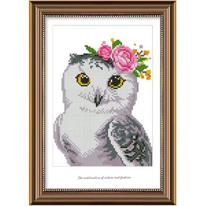 Zhenqing Counted Cross Stitch kit Animals, 11 Count, 3 Strands, 9.8×13.8inch,DIY Beginner kit,Animal Series Patterns,Stamped Cross Stitch Kit,Suitable for Home Decor, Gifts-Zebra(67536)