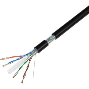 الكابلات المباشرة عبر الإنترنت CAT6 1000FT خارجي 23 AWG 550 ميجا هرتز كابل FTP سلك دفن مباشر للأشعة فوق البنفسجية (1000FT، FTP (محمي))