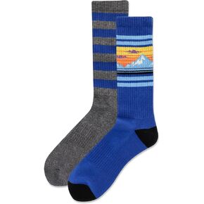Hot Sox Men's Fun Pattern and Solid Crew Socks - 1 Pair Pack - Cool & Classic Novelty Fashion Design Socks