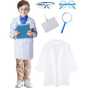 5 مساءً معطف مختبر أزياء أزياء أزياء موحدة للأطفال.