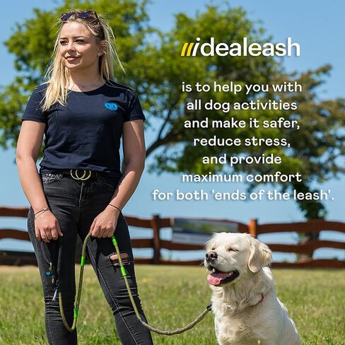 Heavy Duty Dog Leash - Dog Training Leash for Dog - Shock Absorbing Bungee Dog Leashes - Chew Proof Dog Leash - Extreme Durability Safety Hands Free Dog Leash for Medium and Large Dogs FT 44~132 lbs in Saudi Arabia