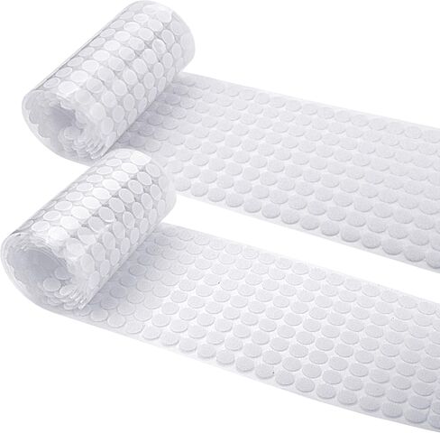 JANYUN 1008pcs Self Adhesive Dots,2/5" 10mm Diameter Sticky Dots Back Dots Hook and Loop Tapes White Classroom Office Home in Saudi Arabia