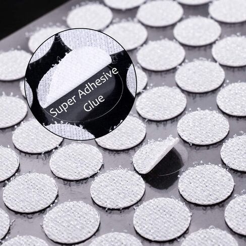 JANYUN 1008pcs Self Adhesive Dots,2/5" 10mm Diameter Sticky Dots Back Dots Hook and Loop Tapes White Classroom Office Home in Saudi Arabia