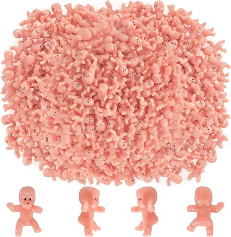 120 PCS Plastic Babies for Baby Shower Games, 1 Inch Bulk Mini Babies Tiny Plastic Babies for King Cake Babies Ice Cube Game, Small Plastic Babies for My Water Broke Baby Shower Game Decorations in Saudi Arabia