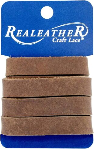 Realeather Leather Strip 1/2"X36" -Medium Brown in Kuwait