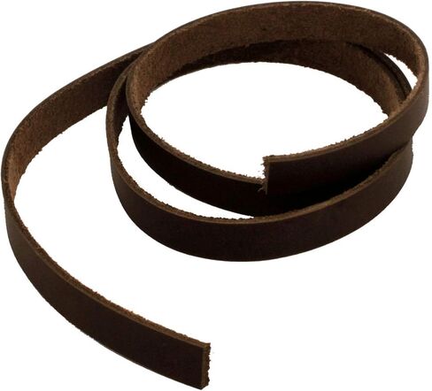 Realeather Leather Strip 1/2"X36" -Medium Brown in Kuwait