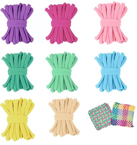 Daheyypong 800pcs حلقات إعادة الملء للأنسجة 7 بوصة النسيج - 8 حلقات تلوح في الأفق لصنع البوتولدر ، نطاقات نايلون متينة للأطفال البالغين مشاريع DIY in Saudi Arabia