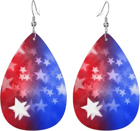 MIOAOSRT Color Wave Drop Dangle Earrings Faux Leather Teardrop Earrings Lightweight Drop Dangle Jewelry for Women Teen Girls Fashionable in Kuwait