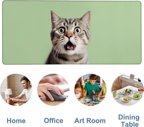 Large Mouse Pad Old Library Gaming Desk Pad Computer Keyboard Non-Slip Waterproof Mouse Mat with Rubber Base and Stitched Edges Entertainment Office Writing Desk Mat 35.4 x 15.7 Inches in Kuwait