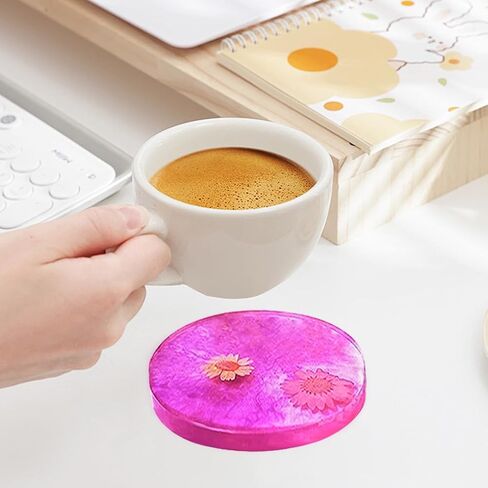 FineInno Coaster Resin Molds,Deep Silicone Molds for Epoxy Resin, Round Mold for Cups Mats, DIY Craft Flower Bouquet Preservation in Saudi Arabia