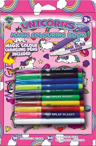 Splat Planet Magic Dinosaur Coloring Book With Magic Color Changing Pens Set - Magical Art A4 Size Coloring Book - Color Changing Magic Coloring Pens Set (Dinosaur) in Kuwait