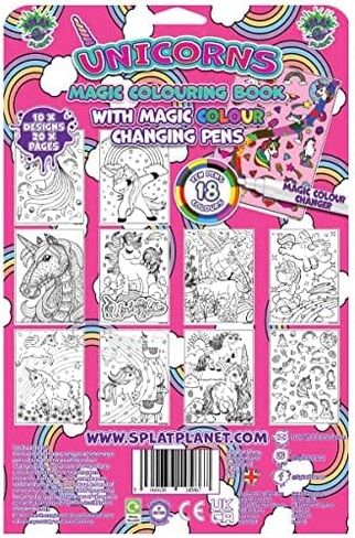 Splat Planet Magic Dinosaur Coloring Book With Magic Color Changing Pens Set - Magical Art A4 Size Coloring Book - Color Changing Magic Coloring Pens Set (Dinosaur) in Kuwait