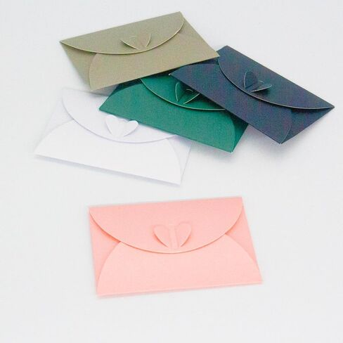 20 Pcs Gift Card Envelopes with Heart Shaped Clasp, Cute Medium Envelopes (6.1 x 4.1 inch) Perfect for Gift Cards, Love Letters, Wedding Greeting Party, Parties and Favors, Pink in Kuwait
