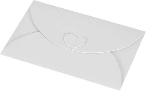 20 Pcs Gift Card Envelopes with Heart Shaped Clasp, Cute Medium Envelopes (6.1 x 4.1 inch) Perfect for Gift Cards, Love Letters, Wedding Greeting Party, Parties and Favors, Pink in Kuwait