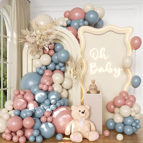 Brown Balloon Arch Kit 138 Pcs Neutral Balloon Arch Garland Kit Include brown Beige Nude Tan Balloons for Baby Shower Gender Reveal Wedding Birthday Party Decoration (Brown and Beige) in Saudi Arabia
