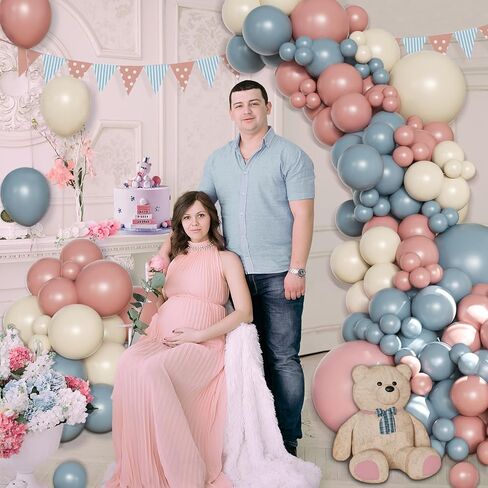 Brown Balloon Arch Kit 138 Pcs Neutral Balloon Arch Garland Kit Include brown Beige Nude Tan Balloons for Baby Shower Gender Reveal Wedding Birthday Party Decoration (Brown and Beige) in Saudi Arabia