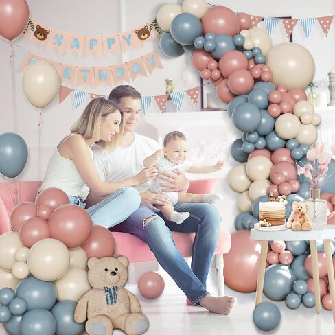Brown Balloon Arch Kit 138 Pcs Neutral Balloon Arch Garland Kit Include brown Beige Nude Tan Balloons for Baby Shower Gender Reveal Wedding Birthday Party Decoration (Brown and Beige) in Saudi Arabia