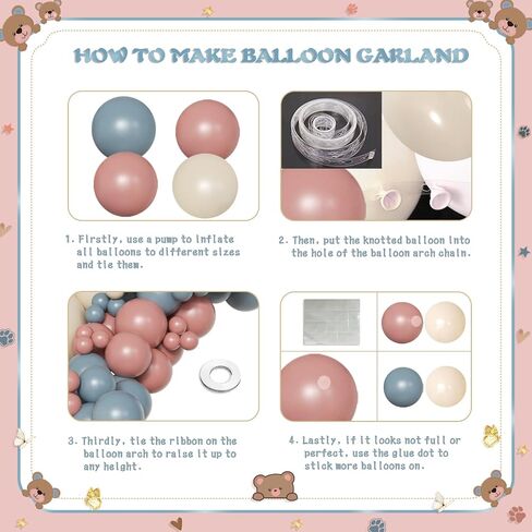Brown Balloon Arch Kit 138 Pcs Neutral Balloon Arch Garland Kit Include brown Beige Nude Tan Balloons for Baby Shower Gender Reveal Wedding Birthday Party Decoration (Brown and Beige) in Saudi Arabia