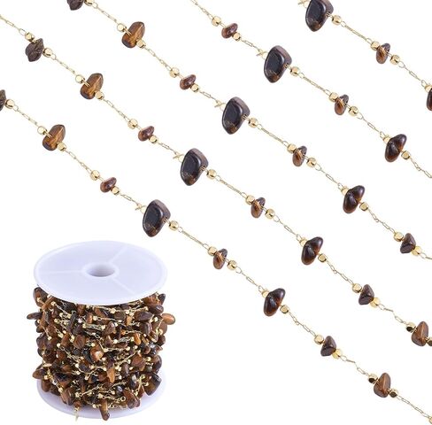 Natural Indian Agate Gemstone Chips Beads Chain Crystal Gemstone Chain for Women Girl Jewelry Making Crafts in Kuwait