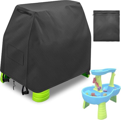 Kids Water Table Cover for Step 2 Rain Showers Splash Pond Water Table, Outdoor Play Toys Cover for Water Table for Toddlers 1-3, Waterproof Dust Proof Water Table Accessories-Cover only（A） in Kuwait