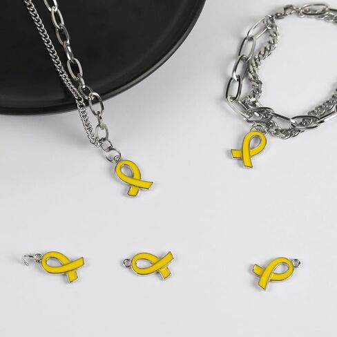 100Pcs Breast Cancer Awareness Charms Ribbon Charm Hope Pendants with 100Pcs Jump Ring for Jewelry Making Bracelets Necklaces Earring Women DIY Crafts in Saudi Arabia