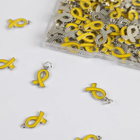 100Pcs Breast Cancer Awareness Charms Ribbon Charm Hope Pendants with 100Pcs Jump Ring for Jewelry Making Bracelets Necklaces Earring Women DIY Crafts in Saudi Arabia