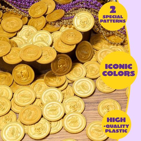 JOYIN 120 Pcs St. Patrick’s Day Gold Coins, Plastic Gold Coins Bulk with Shamrock, Leprechaun, Cauldron & Hat Patterns, St Patricks Accessories Games Gifts Decorations, Party Favors & Party Supplies in Saudi Arabia