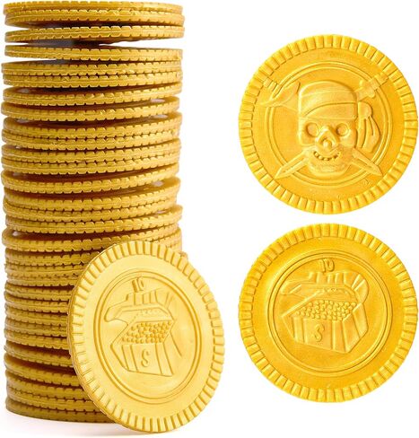 JOYIN 120 Pcs St. Patrick’s Day Gold Coins, Plastic Gold Coins Bulk with Shamrock, Leprechaun, Cauldron & Hat Patterns, St Patricks Accessories Games Gifts Decorations, Party Favors & Party Supplies in Saudi Arabia