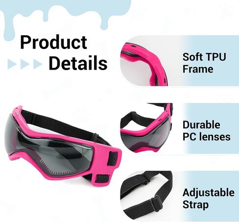 Dog Helmet and Dog Goggles for Small Dogs - Dog Goggles Pet Motorcycle Helmet Hat with Ear Holes Adjustable Straps Safety Helmet for Puppy Riding - Black in Saudi Arabia
