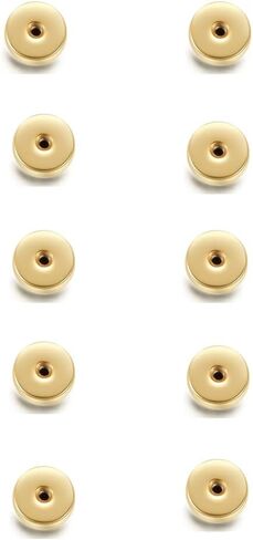 Flat Screw Backs Replacement for Stud Earrings,10Pcs Stainess Steel Flatbacks for Ear Piercing,Security Screw Backs to Prevent Missing Earrings (Silver) in Saudi Arabia