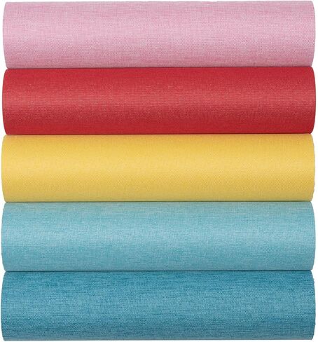 10pcs Book Cloth ، 14 "× 10" ، سطح النسيج المدعوم ، قطعة قماش لربط الكتب ، نسيج ملزم للكتاب ، 5 ألوان قطعة قماش لغطاء الكتب DIY ، ورقة ربط الكتب (النمط أ) in Kuwait