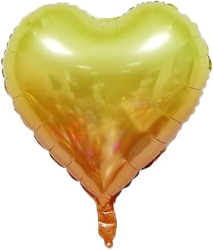 18 Assorted Gradient Color heart Shaped Balloons 18 Inches 6 Kinds of Rainbow Party Foil Balloons, Foil Balloons for Party Decoration, Birthday Party Supplies or Wedding Ceremony in Saudi Arabia