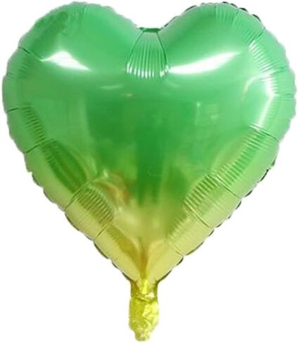 18 Assorted Gradient Color heart Shaped Balloons 18 Inches 6 Kinds of Rainbow Party Foil Balloons, Foil Balloons for Party Decoration, Birthday Party Supplies or Wedding Ceremony in Saudi Arabia