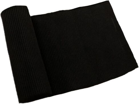 Thick Ribbing Fabric for Cuffs Neckline and Waistband Stretch Cotton Rib Knit Fabric for Jacket Winter Coat Sewing (35.46 x 6.30 inch, Navy Blue) in Saudi Arabia