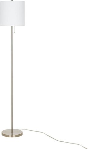 Catalina Lighting 22424-002 مصباح أرضية عصا النيكل التقليدي المصقول ، لمبة LED مشمولة ، 56.5 بوصة in Kuwait