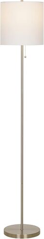 Catalina Lighting 22424-002 مصباح أرضية عصا النيكل التقليدي المصقول ، لمبة LED مشمولة ، 56.5 بوصة in Kuwait