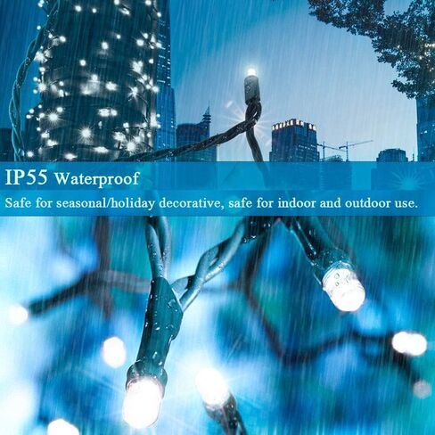 Decute 300LED Christmas String Lights Outdoor Waterproof 105FT UL Certified with End-to-End Plug 8 Modes, Multicolor Indoor Starry Fairy Lights for Christmas Tree Patio Garden Wedding Party Decor in Saudi Arabia